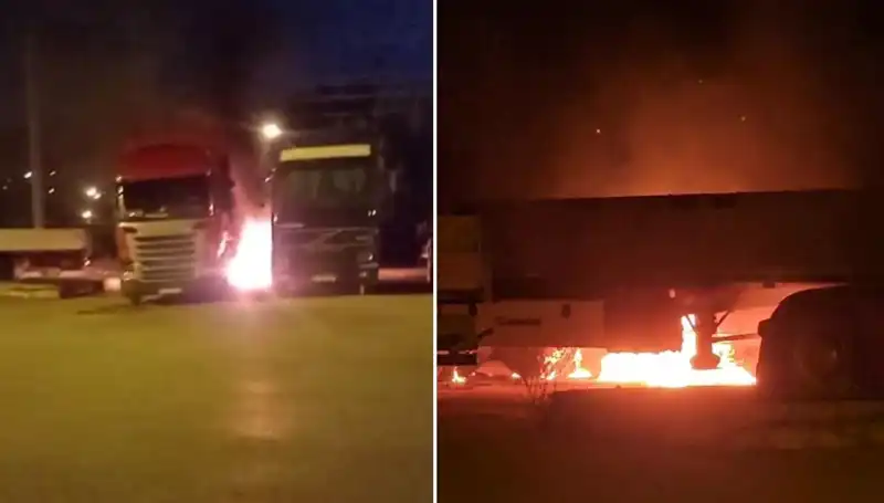 Park Halindeki Tırlara Gizemli Yangın: Kimler Sorumlu?