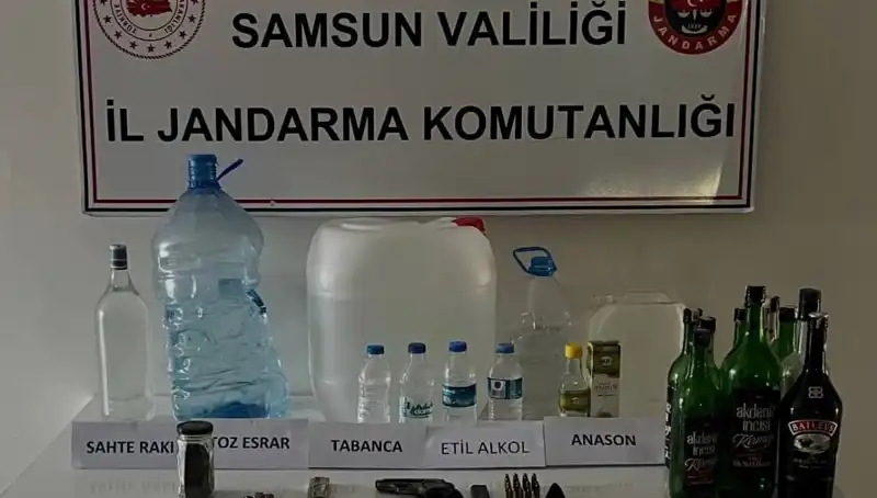 Samsun'da Dev Sahte İçki Operasyonu: Litrelerce Ele Geçirildi